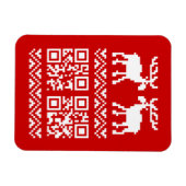Lelijke kerstkeuken QR Code Happy Nieuwjaar! Magneet (Horizontaal)