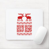 Lelijke kerstkeuken QR Code Happy Nieuwjaar! Muismat (Met muis)