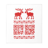 Lelijke kerstkeuken QR Code Happy Nieuwjaar! Notitieblok (Voorkant)