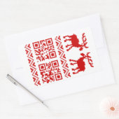 Lelijke kerstkeuken QR Code Happy Nieuwjaar! Rechthoekige Sticker (Envelop)