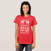 Lelijke kerstkeuken QR Code Happy Nieuwjaar! T-shirt (Voorkant volledig)