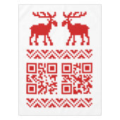 Lelijke kerstkeuken QR Code Happy Nieuwjaar! Tafelkleed (Voorkant)