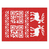 Lelijke kerstkeuken QR Code Happy Nieuwjaar! Tafelkleed (Voorkant (Horizontaal))