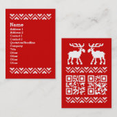 Lelijke kerstkeuken QR Code Happy Nieuwjaar! Visitekaartje (Voorkant / Achterkant)