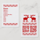 Lelijke kerstkeuken QR Code Happy Nieuwjaar! Visitekaartje (Voorkant / Achterkant)