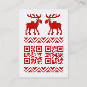Lelijke kerstkeuken QR Code Happy Nieuwjaar! Visitekaartje (Achterkant)