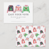 Lelijke kerstkeukenkaarten informatiekaartje (Voorkant / Achterkant)