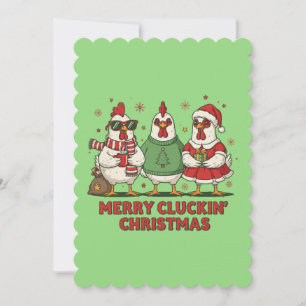 lelijke kerstkip vrolijke kakkende kerst kaart