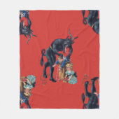 lelijke kerstkrampus antiek red fleece deken (Voorkant)