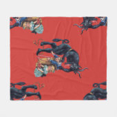 lelijke kerstkrampus antiek red fleece deken (Voorkant (Horizontaal))