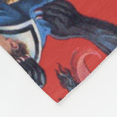 lelijke kerstkrampus antiek red fleece deken (Hoek)