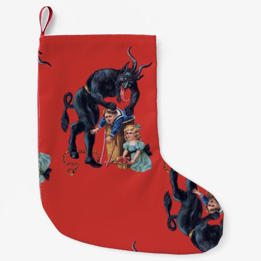 lelijke kerstkrampus antiek red kleine kerstsok (Voorkant)