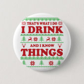 lelijke kerstkrater grappige whisky quote ronde button 5,7 cm (Voorkant)