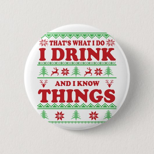 lelijke kerstkrater grappige whisky quote ronde button 5,7 cm (Voorkant)