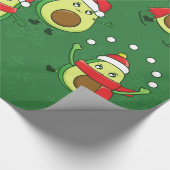 Lelijke Kerstman avocado winter Cadeaupapier (Hoek)