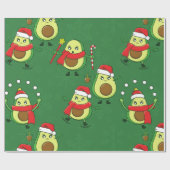 Lelijke Kerstman avocado winter Cadeaupapier (Vlak)