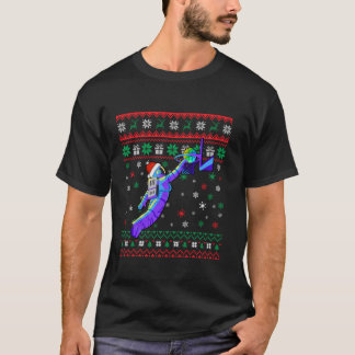 Lelijke Kerstman Hoed Astronaut Dunking Earth B T-shirt