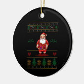 Lelijke Kerstman Keramisch Ornament (Links)