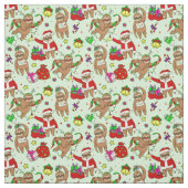 lelijke kerstman-kerstman-luiaard stof (Swatch)