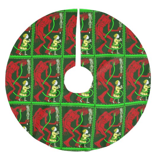 lelijke kerstman krampus kind Victoriaans Kerstboom Rok (Voorkant)