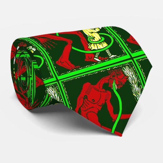 lelijke kerstman krampus kind Victoriaans Stropdas (Opgerold)