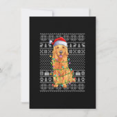 Lelijke Kerstman-trui met gouden retriever-hond Kaart (Voorkant)