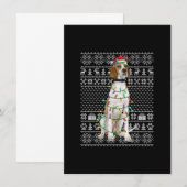 Lelijke Kerstman-trui Santa Engelse Pointer-hond Kaart (Voorkant / Achterkant)