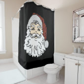 lelijke kerstmankerkledij douchegordijn (In situ)