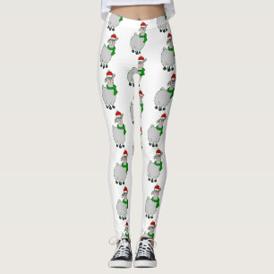 lelijke kerstmis lama santa claus leggings