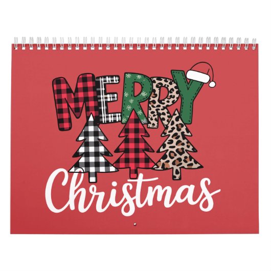 Lelijke Kerstmis Merry and Bright Kerstboom Kerstm Kalender (Hoes)