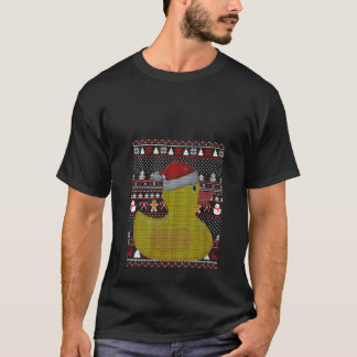 Lelijke Kerstmis Verlichting Santa Eend Kerstmis V T-shirt