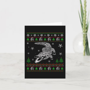 Lelijke Kerstmis voor Alligator Lovers Fun Ugly Kaart
