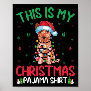Lelijke Kerstmis Zacht gecoate Wheaten Terrier Hon Poster