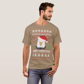 Lelijke Kerstmuts Adelaar Kerstman Prettig Kerstfe T-shirt (Voorkant volledig)