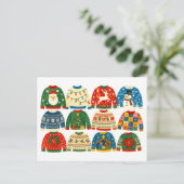 Lelijke Kerstmuts Collage Briefkaart (Staand voorkant)