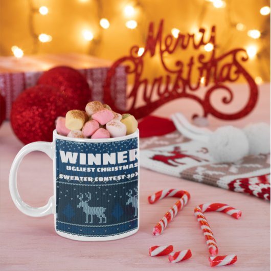 Lelijke Kerstmuts Competitie Prijs Mok