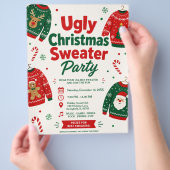 Lelijke Kerstmuts Feest Flyer (Hand)