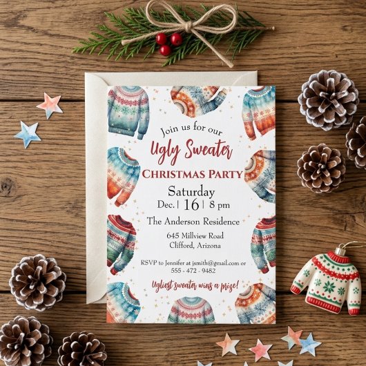 Lelijke Kerstmuts Feest Uitnodiging