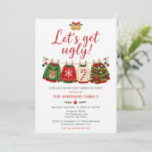 Lelijke Kerstmuts Feestje Kaart (Staand voorkant)
