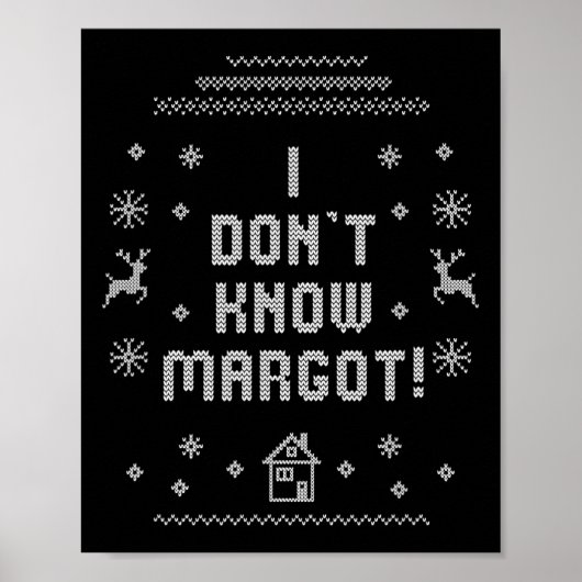Lelijke Kerstmuts Ik Ken Margot Niet Poster (Voorkant)