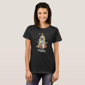 Lelijke Kerstmuts Kattenboom Kerstkat T-shirt (Voorkant volledig)