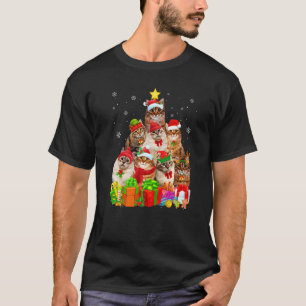 Lelijke Kerstmuts Kattenboom Siberische Kat Kerstm T-shirt