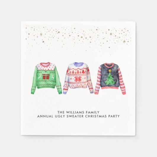 Lelijke Kerstmuts | Kerstfeest Servet (Voorkant)