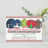 Lelijke Kerstmuts Kerstfeest Uitnodigingen (Staand voorkant)