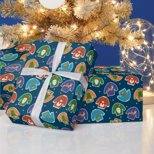 Lelijke Kerstmuts Kerstman Honden Grappig Cadeau Cadeaupapier (Feestdagen)