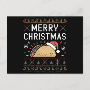 Lelijke Kerstmuts Lichtjes Kerstman Taco Kerstmis Briefkaart