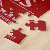 Lelijke Kerstmuts Ontwerp Kribbe Christelijk Legpuzzel (Zijkant)