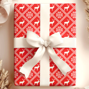 Lelijke Kerstmuts Red Deer Cadeaupapier