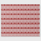 Lelijke Kerstmuts Rendier Cadeaupapier (Vlak)