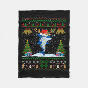 Lelijke Kerstmuts Rendier Kerstman Hoort Lichten H Fleece Deken